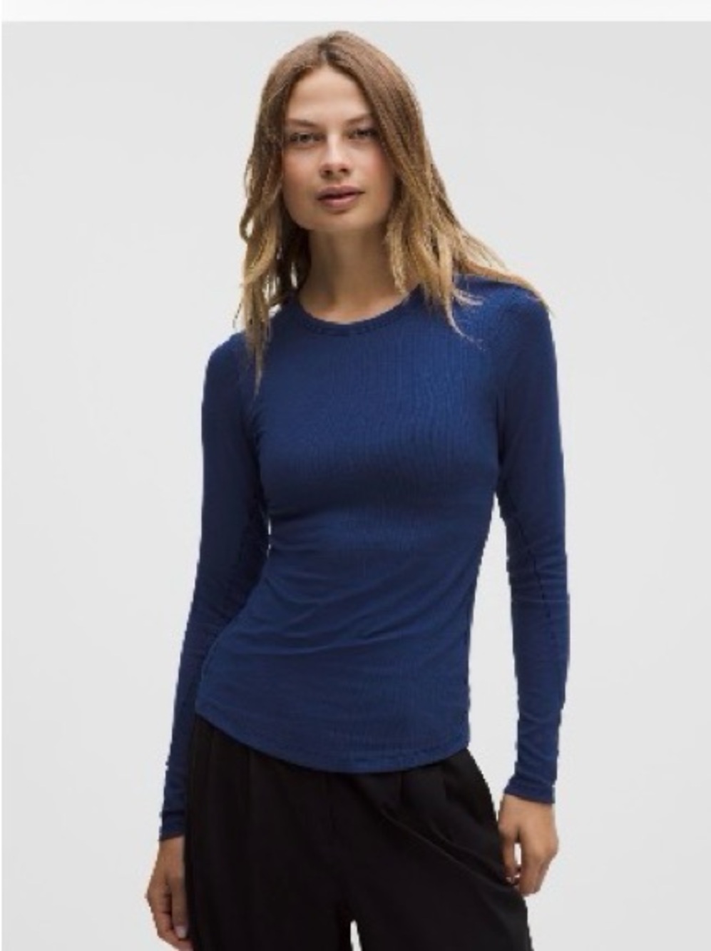Lulu lemon clubhouse blue hold tight long sleeve tee